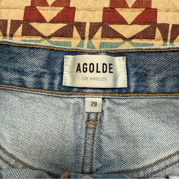 Agolde Distressed high rise Denim Women Shorts size 29 - Picture 2 of 7